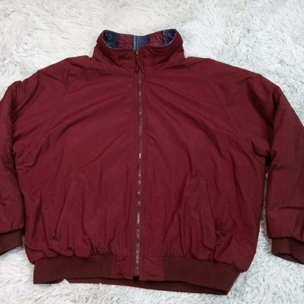 Vintage Greatland Apparel Mens Jacket Red XXL‎ Full Zip Insulated Pockets 2XL